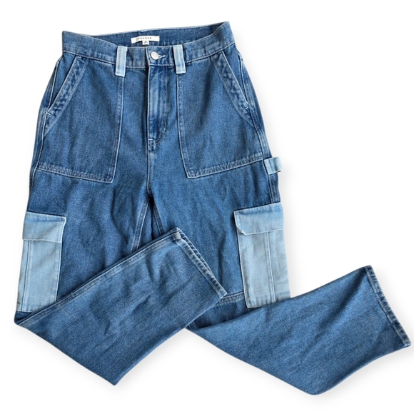 Pacsun Colorblock Boyfriend Cargo Carpenter Pants, Size 27 - Picture 2 of 10